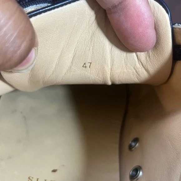 ❌SOLD❌ Christian Louboutin Navy Louis Junior Crystals Low-Top Sneakers SZ 47EU - Picture 9 of 12